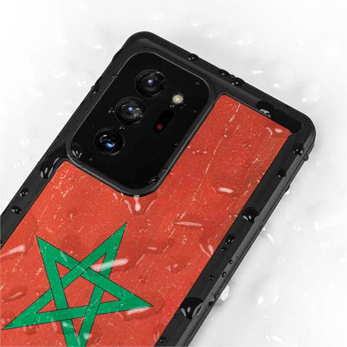Morocco Flag Distressed Galaxy Note20 Ultra 5G Waterproof Case